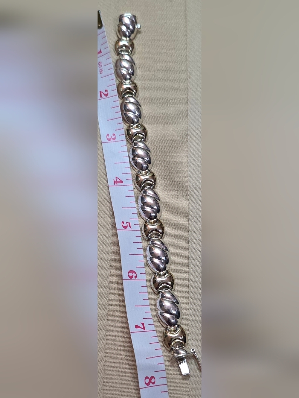 925 ITALY LADIES BRACELET 21.88 Grams 8 inches Like new condition - Picture 4 of 7